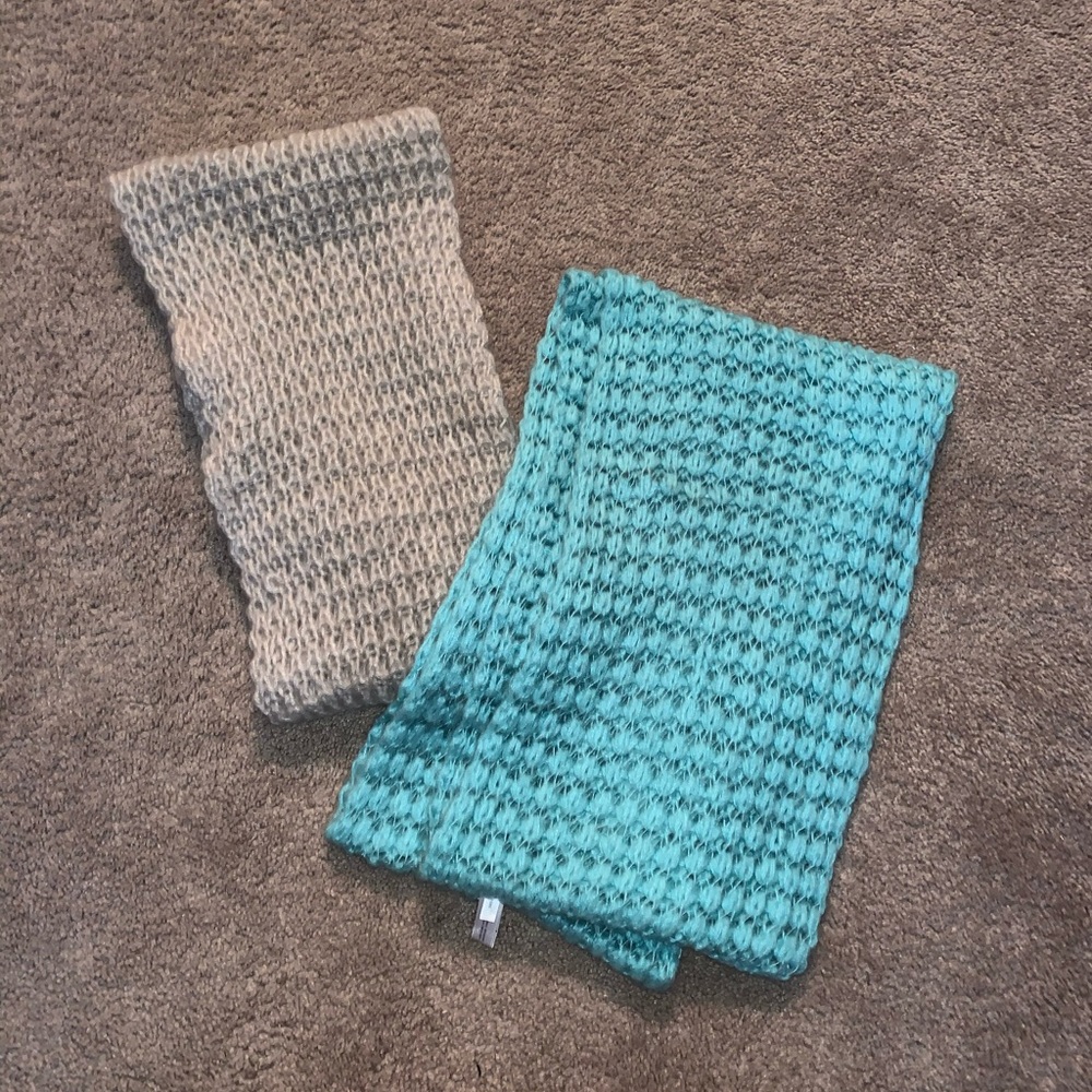 Two Knit Infinity Scarves